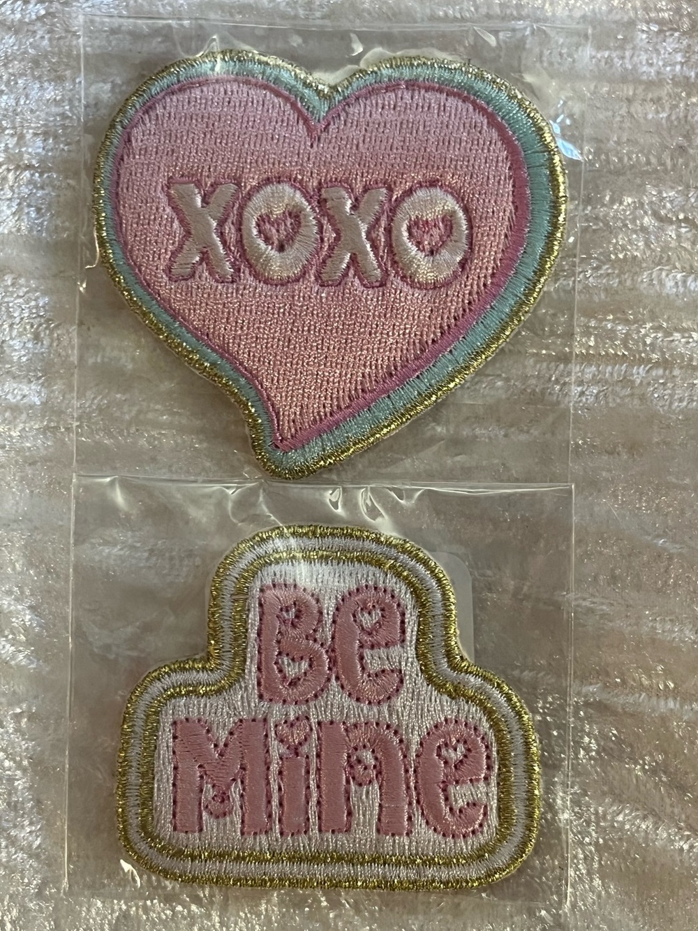 NWT Stoney Clover Lane x Valentines Day “Be Mine” and “XOXO” patches